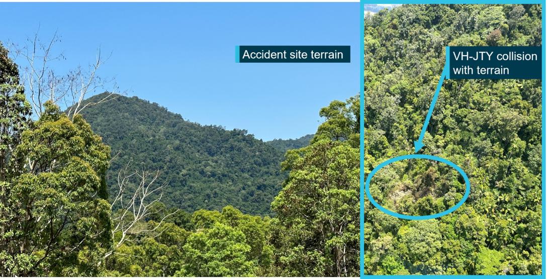 Accident site terrain