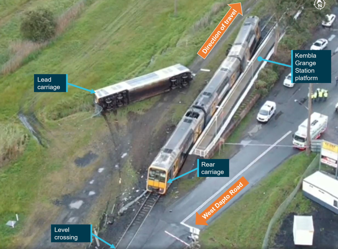 The site of the derailment.