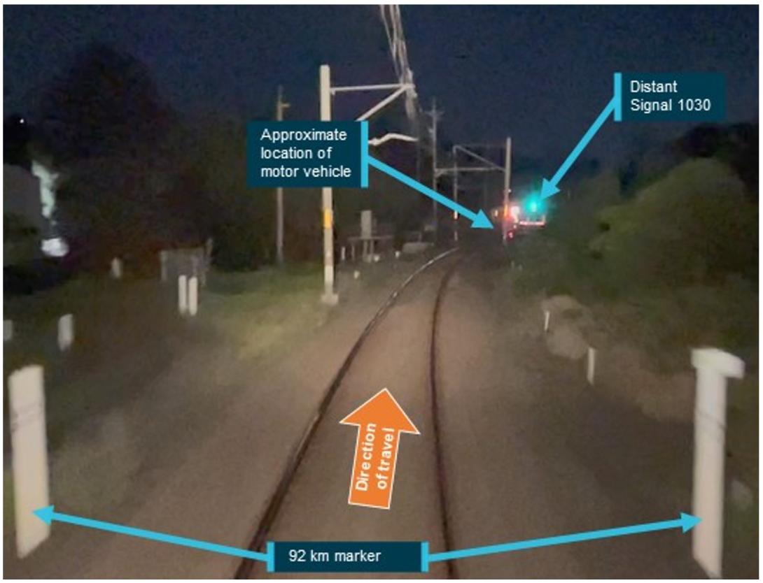 Figure 1: Approach to level crossing