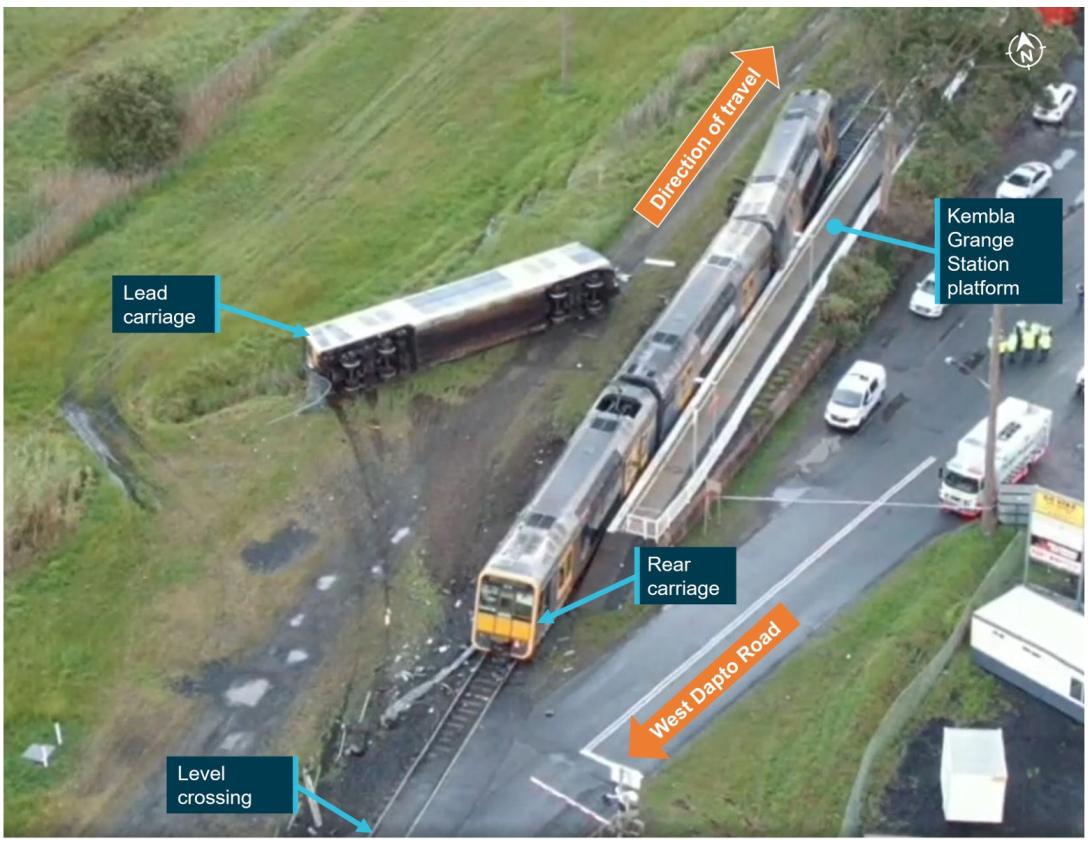 Figure 2: C012 after the collision and derailment