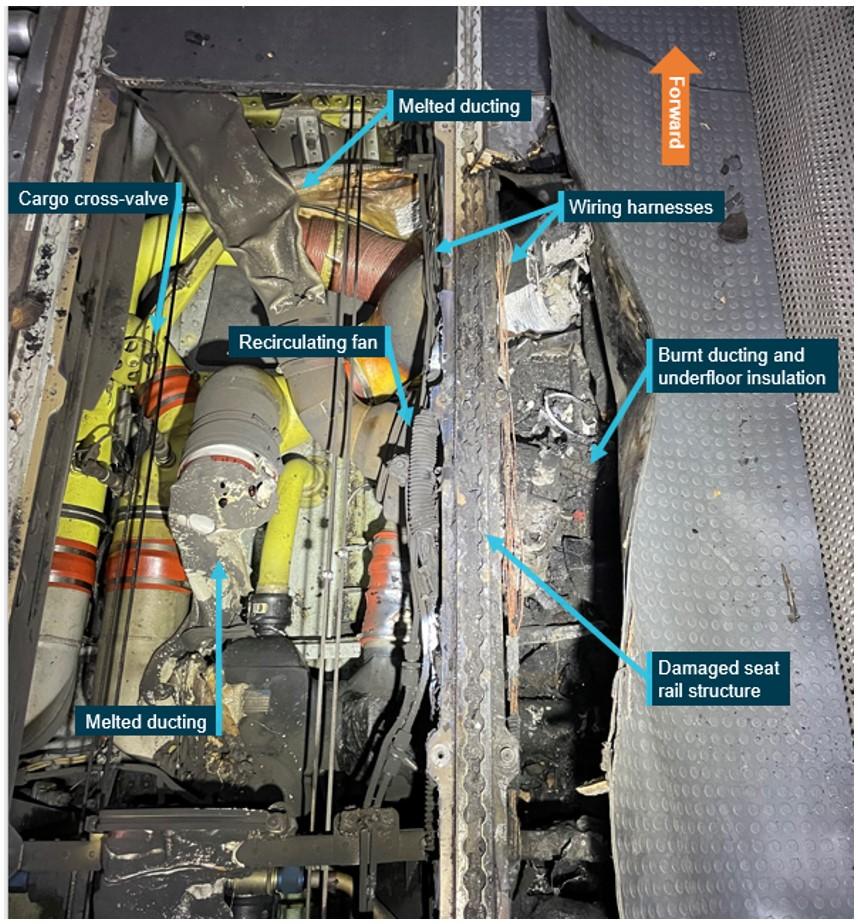 Figure 8: Underfloor fire damage