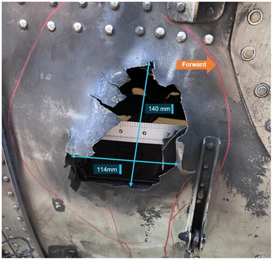 Figure 9: Fuselage skin breach