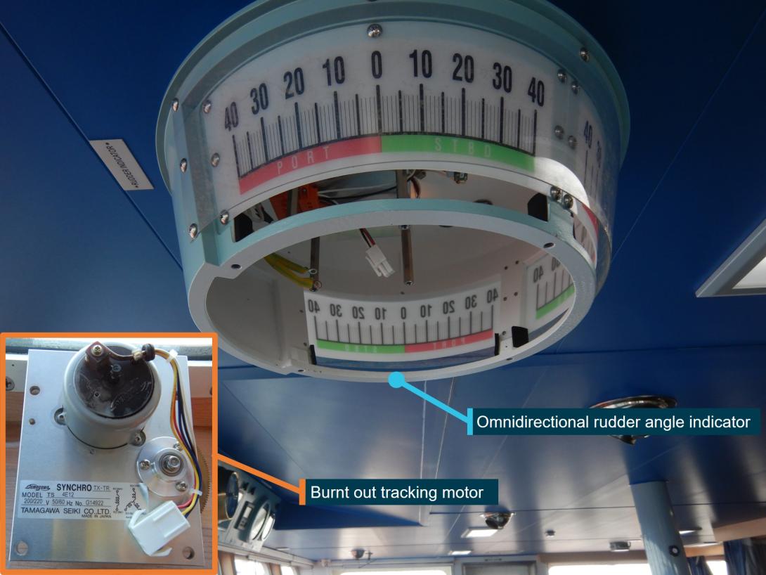 Figure 8: Burnt out tracking motor of rudder angle indicator