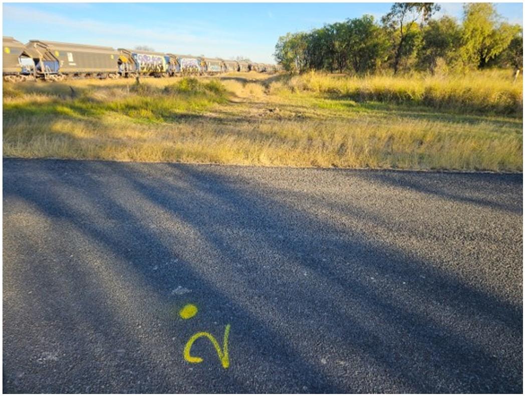 Figure 4: View of railway line as the truck passed the vegetation