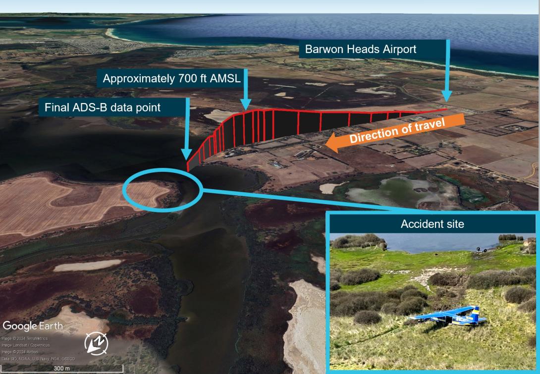 Figure 2: VH-UMV flight path