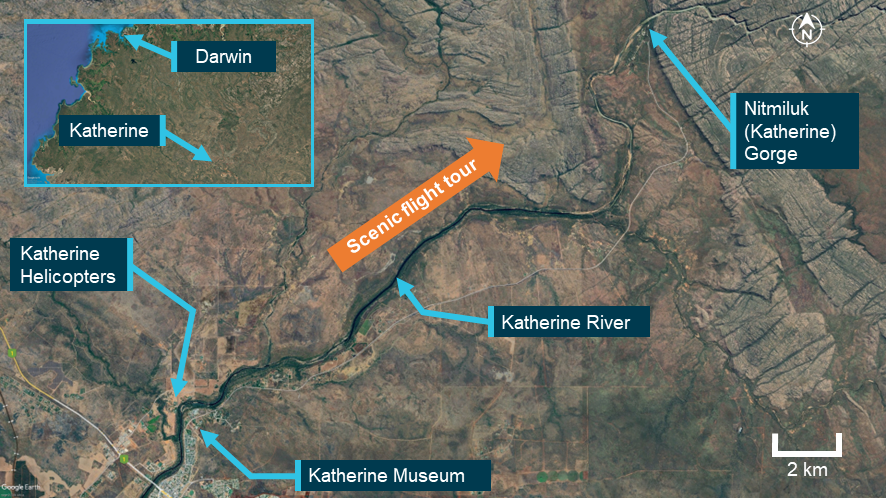 Figure 1: Nitmiluk (Katherine) Gorge scenic flight overview