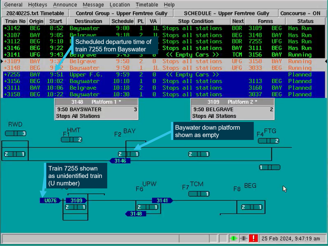 Figure 11: Screenshot of a recording of the PRIDE system at 0947, 25 February
